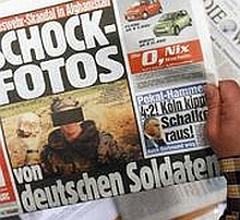 As fotos da profanação foram estampadas pelo jornal popular alemão Bild e reproduzidas, em seguida, por toda a imprensa.  Foto: www.spiegel.de