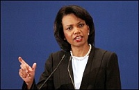 Condoleezza Rice não falou do assunto em sua entrevista à imprensa, mas ainda parecem haver divergências entre Israel e os Estados Unidos sobre o estatuto final de Jerusalém, a situação dos refugiados palestinos e a questão do recuo de Israel às fronteiras de 1967.Fot:AFP