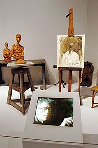 Croquis e esculturas fazem parte da exposição inédita dedicada a Alberto Giacometti. Foto: AFP