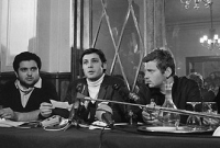 Três estudantes lideraram o movimento de maio de 68. Da esquerda para a direita, Alain Geismar, Jacques Sauvegeot e o atual deputado europeu Daniel Cohn-Bendit.Foto: AFP
