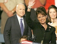 Sarah Palin, de 44 anos, formada em comunicação, defende os valores morais.  Foto: Reuters