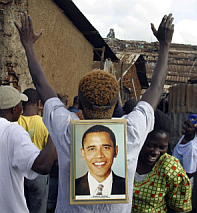 No Quênia, onde nasceu o pai de Barack, o apoio foi entusiástico.  Foto: Reuters