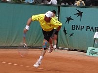 Marcos Daniel, durante partida nesta quinta-feira em Roland Garros. Foto: Elcio Ramalho/RFI