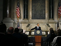 O presidente Barack Obama durante discurso no Museu do Arquivo Nacional.Foto: Reuters