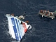 Destroços do avião da Air France sendo resgatados do mar. Foto: Reuters