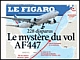 Capa do jornal Le Figaro do dia 2 de junho, sobre o acidente do voo AF 477.
