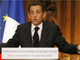O presidente francês, Nicolas Sarkozy, durante discurso na Sorbonne, nesta segunda-feira, 14 de setembro de 2009.  Foto : Reuters