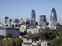 A City, o coração financeiro de Londres.(Foto : Wikimedia)