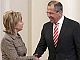 A secretária de Estado norte-americana, Hillary Clinton, e o ministro das Relações Exteriores, Sergueï  Lavrov.Foto: Reuters