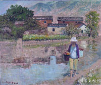 旅法画家林鸣岗画作