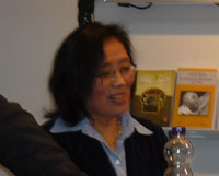 旅德社会学家王容芬在法兰克福书展2009年10月（RFI-Chine）