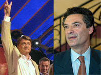 Alain Madelin und Patrick Devedjian.Source Wikipedia/© AFP/montage RFI