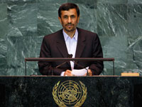 Mahmoud Ahmadinedschad vor der UN-Vollversammlung in New York.(Photo : Mike Segar/Reuters)