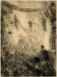 James Ensor: "La Vive et Rayonnante, L'entrée du Christ à Jérusalem", 1885 - Gent, Museum voor Schone Kunsten.© ADAGP, Paris 2009