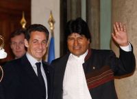 Evo Morales und Nicolas Sarkozy im Elysée-Palast, Februar 2009.Foto: Reuters