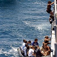 The crew of Le Ponant after being freed (Photo:AFP)