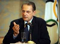 ICO President Jacques Rogge in Singapore in April 2008(Photo : AFP)