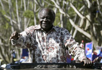 President Mwai Kibaki at a party meeting in December 2007(Photo: Reuters)