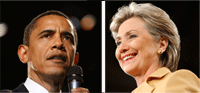 Barack Obama and Hillary Clinton.(Photo : Reuters)