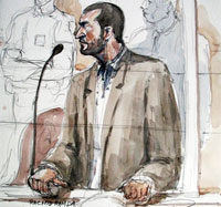 Court sketch of Rachid Ramda(Photo: AFP)