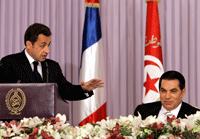 French President Nicolas Sarkozy and Tunisian president Zine El Abidine Ben Ali(Photo: Reuters)