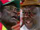 Zimbabwe's President Robert Mugabe (l) and the leader of the oppositon Morgan Tsvangirai (r).(Photos : Reuters / Montage : RFI)