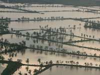 An aerial view of an area affected by Cyclone Nargis in the Irrawaddy Delta May 22, 2008. ( Photo: Reuters )
