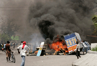 Haitians protest at price rises in April(Photo: Reuters)