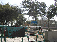 Lal Masjid behind police barricades, September 2007(photo: Tony Cross)