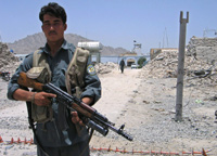 A policeman at Kandahar prison after the prison break(Photo: Reuters)