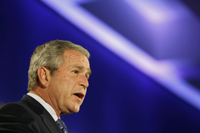 Bush at the Organisation for Economic Cooperation and Development (OECD) in Paris (Photo: Reuters)