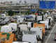 Trucks block a motorway during a protest against rising fuel costs in Madrid J(Photo: Reuters)