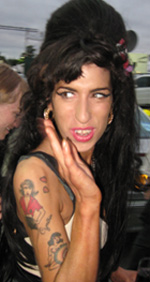 Amy Winehouse at the Mandela concert (Photo: Daniel Brown)