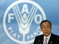 Ban Ki-moon at the opening of the food crisis summit(Photo: Reuters)