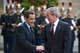 Sarkozy and Bush meet at the Elysee Palace (Credit: Reuters)
