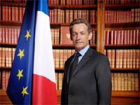 Official portrait of Nicolas Sarkozy.