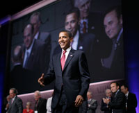 US Senator Barack Obama at the AIPAC policy conference(Photo: Reuters)