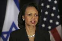 US Secretary of State Condoleezza Rice in Israel on June 15, 2008.(Photo: Reuters)
