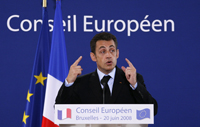 French president Nicolas Sarkozy 20 June 2008, Brussels(Photo: Reuters)