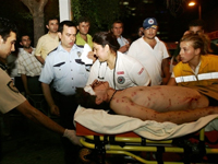 Emergency workers treat an injured man in Istanbul.( Photo : AFP )