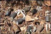 Cluster bombs found in Lebanon(Credit: S. Conway/Landmine Action)