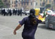 Clashes between protesters and police in Genoa , 2001