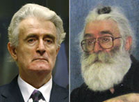 Karadzic, on trial (l) and on the run(Photo: Reuters)