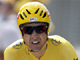 Team CSC Saxo Bank rider and leader's yellow jersey Carlos Sastre of Spain cycles on the finish line during the 20th individual time trial stage of the 95th Tour de France cycling race between Cerilly and Saint-Amand Montrond, July 26, 2008. REUTERS/Regis Duvignau (FRANCE)(Photo: Retuers)