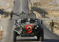 The Turkish army patrol the Turkish/Iraqi border.(Photo: Reuters)