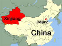 Xinjiang province(Map: RFI)