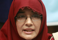 Fauzia Siddiqui, sister of Aafia Siddiqui, speaks during a news conference in Karachi(Photo: Reuters)