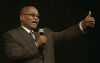Zuma gives a thumbs-up to his supporters at Pietermaritzburg court(Photo: Reuters)