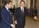 France's President Nicolas Sarkozy (L) meets with Chinese Premier Wen Jiabao in Beijing (Photo: Reuters)