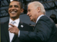 US Democratic presidential candidate Sen. Barack Obama (D-IL) (L) and Delaware Sen. Joe Biden (D-DE) talk before the AFL-CIO Presidential Forum at Soldier Field in Chicago in this August 7, 2007 file photo. Obama has chosen Biden as his U.S. vice presidential running mate, CNN said on August 23, 2008, citing several unnamed sources in the Democratic Party(Photo: Reuters)